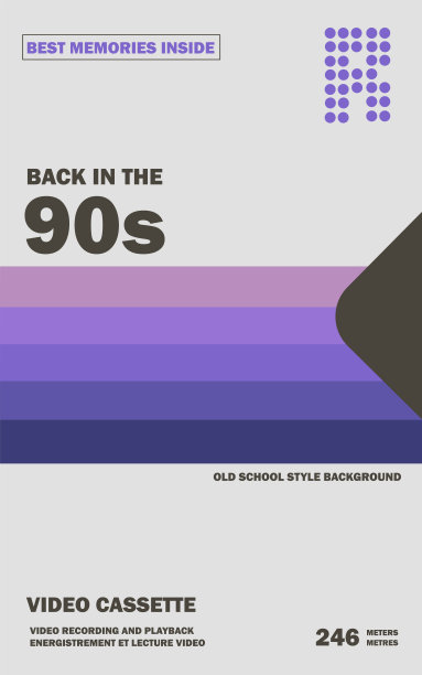 旧录像带背景。老式学校和回到90年代的概念背景图片下载