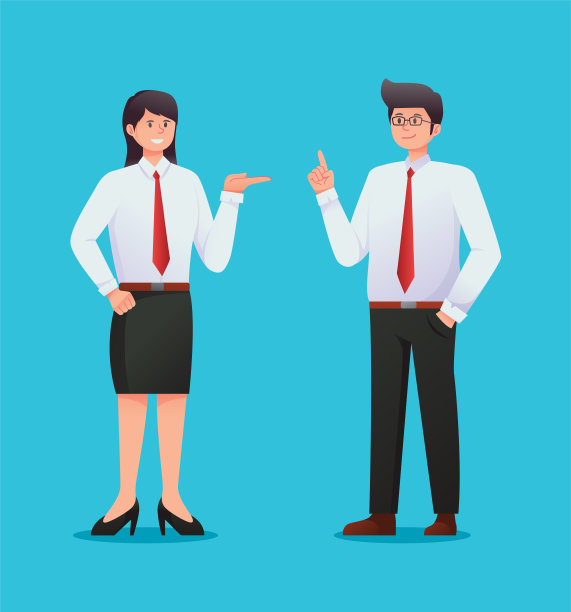 穿西装的人。商务人士矢量图图片下载