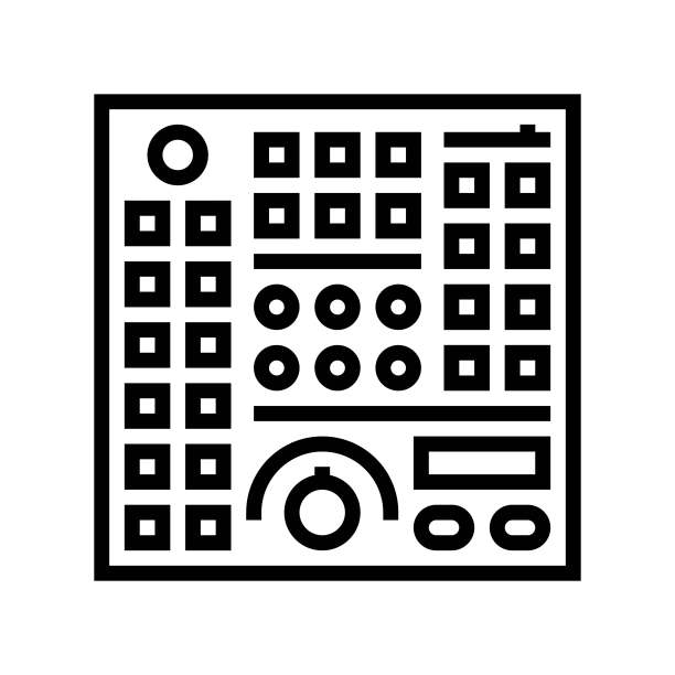 控制面板工具工作线性图标矢量图图片下载