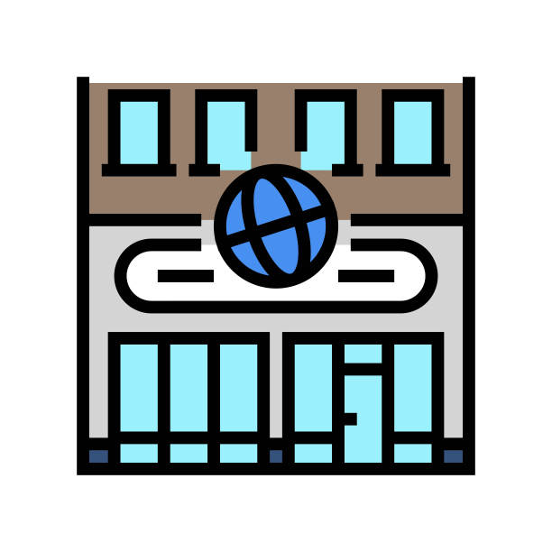 桶店颜色图标矢量插图图片下载