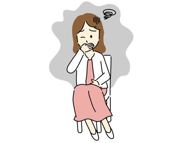 一个女人晨吐的插图图片下载