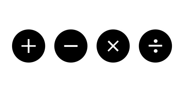 简约数学符号集合。计算符号。数学矢量图标集。图片下载