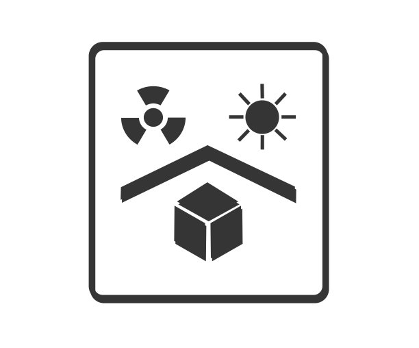 保护免受热和放射性符号。图片下载