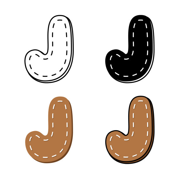 字母J在平体中是孤立的图片下载