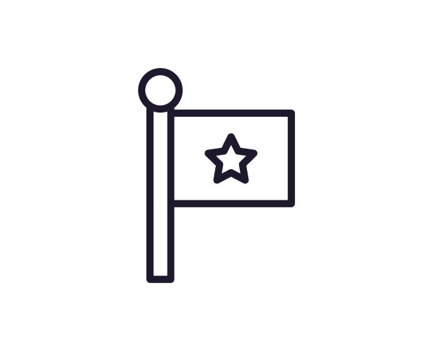 星星单线图标，白色背景，可用于移动应用和网页设计图片下载
