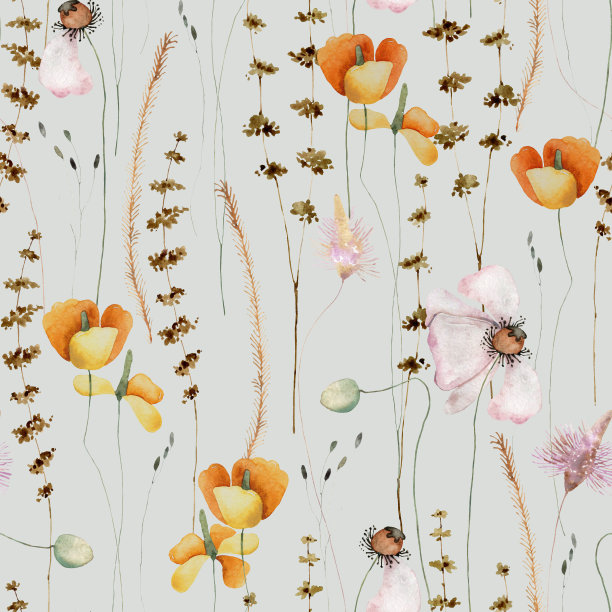 野花无缝图案图片下载