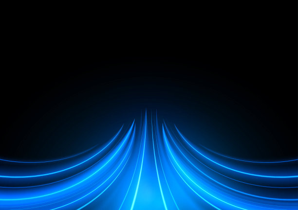 现代抽象高速光运动效果在黑色背景。矢量插图。图片下载