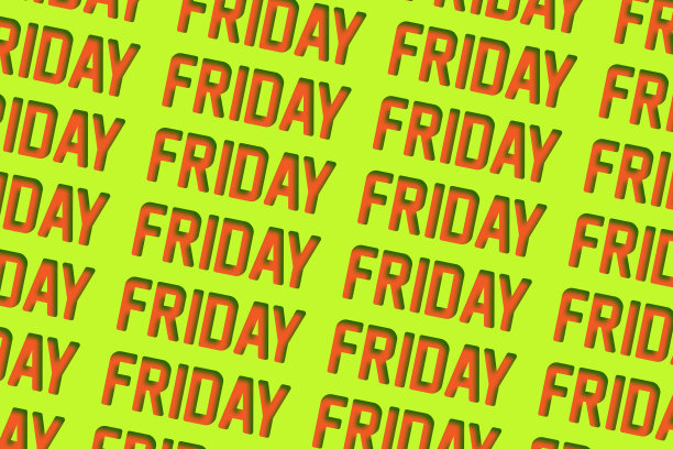 星期五，英语工作日信息的概念图片下载