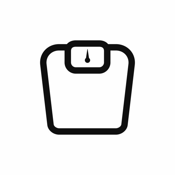 体重秤图标孤立在白色背景上图片下载