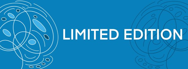 限量版蓝色设计元素左右文字水平图片下载