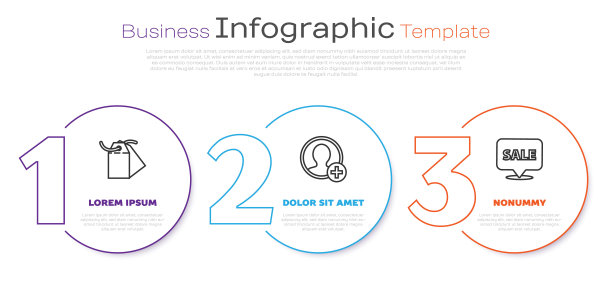 设置行空白标签模板价格标签，创建帐户屏幕和挂签与销售。业务信息图模板。向量图片下载