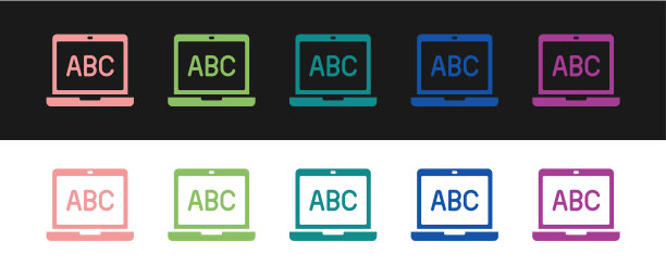 将笔记本电脑图标隔离在黑白背景上。电脑笔记本屏幕空白。向量图片下载