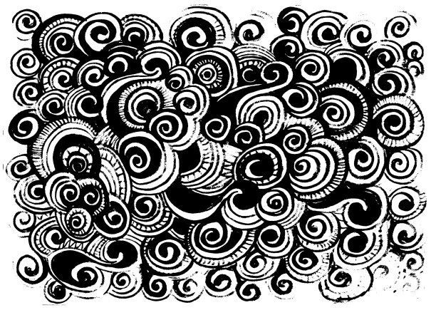 黑白背景。螺旋和卷曲。图片下载