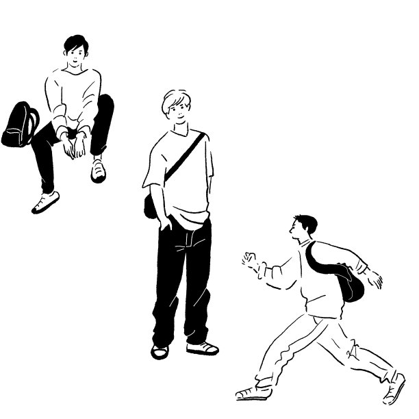 型男线条绘图矢量插图集图片下载