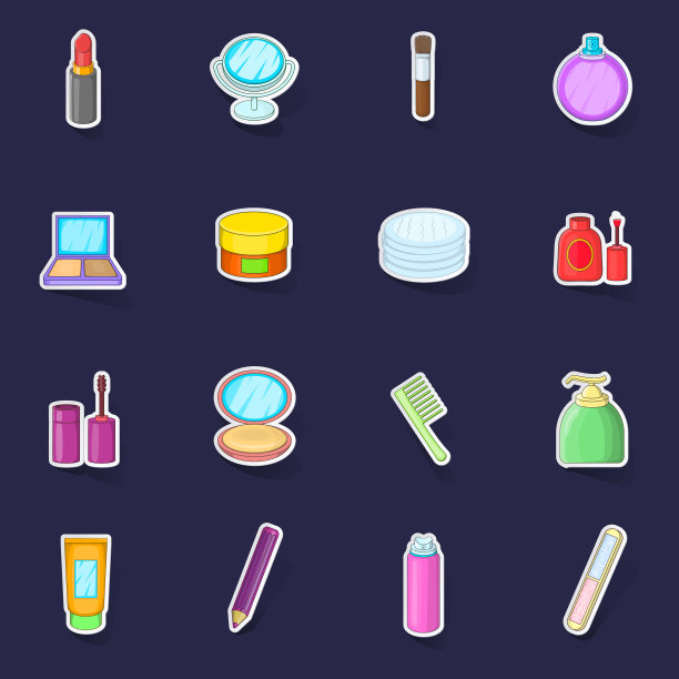 化妆品项目图标设置贴纸图片下载