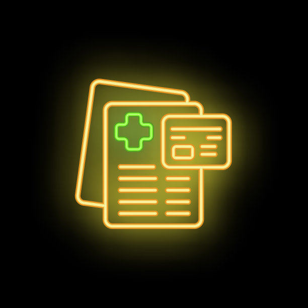 关心金钱图标霓虹灯图片下载