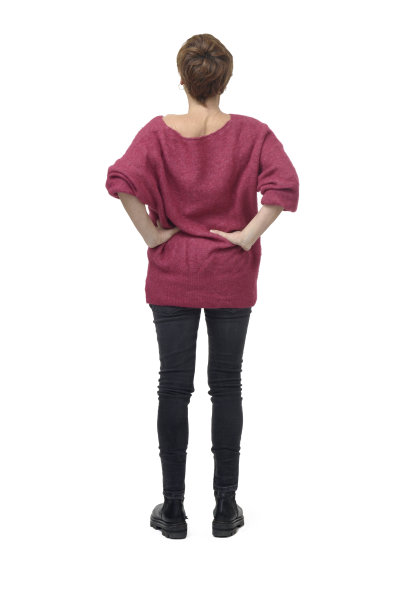 女人被隔离在白色背景上图片下载