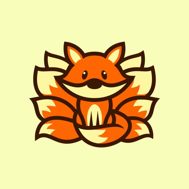 矢量插图可爱的奎比吉祥物卡通风格。图片下载