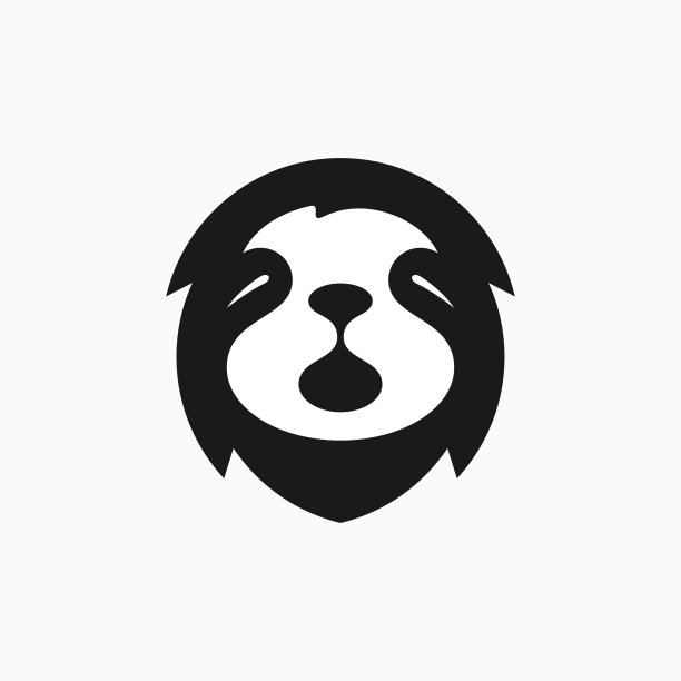 矢量插图树懒头剪影风格图片下载