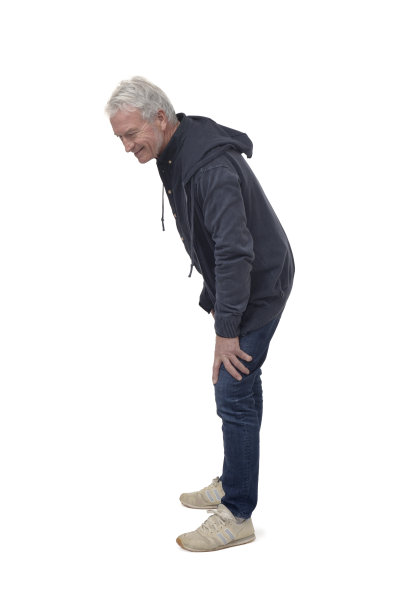 男子被隔离在白色背景上图片下载