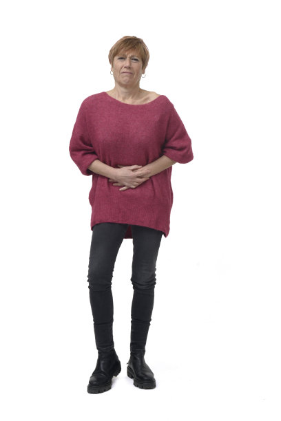 女人被隔离在白色背景上图片下载