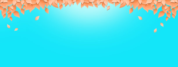 树叶和蓝天的背景插图，图像的季节图片下载