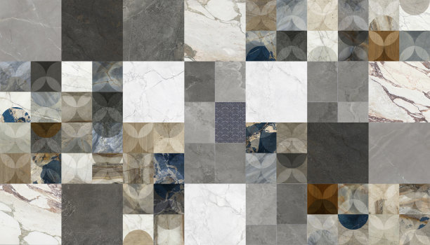 背景是由不同的纹理和颜色制成的抽象马赛克拼接图片下载
