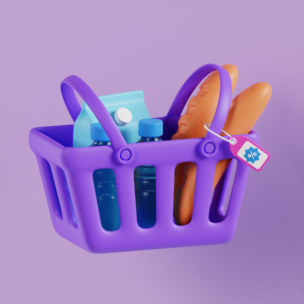 网上购物3D插图，网上商店，网上支付和送货概念。图片下载