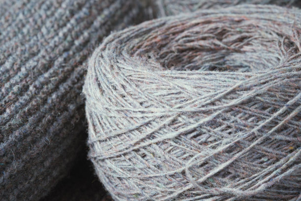 毛纱及针织产品绞纱。爱好，编织，手工。图片下载