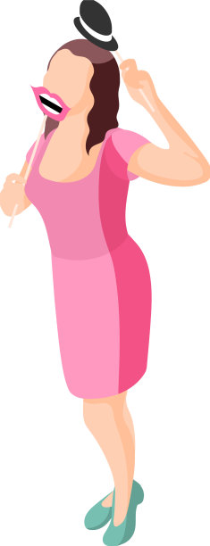 女子化妆舞会配件组成图片下载