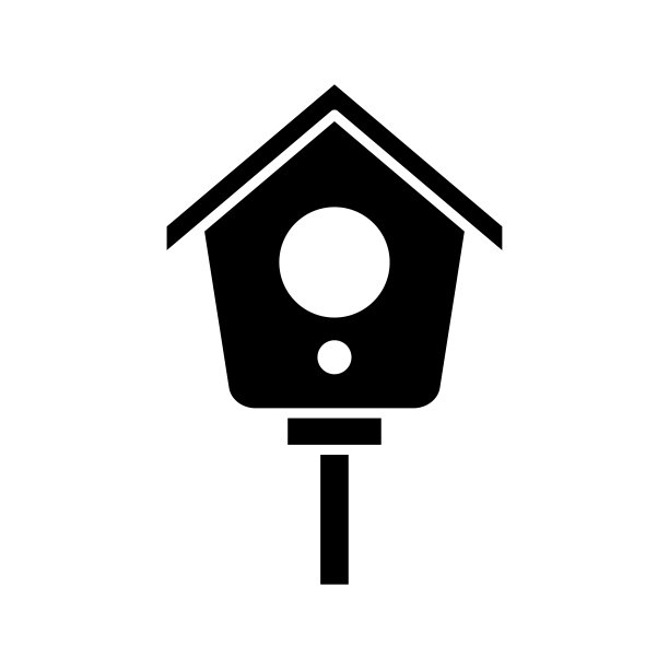 鸟房子图标矢量设计模板在白色背景图片下载