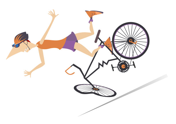 骑自行车的人从自行车上摔了下来图片下载