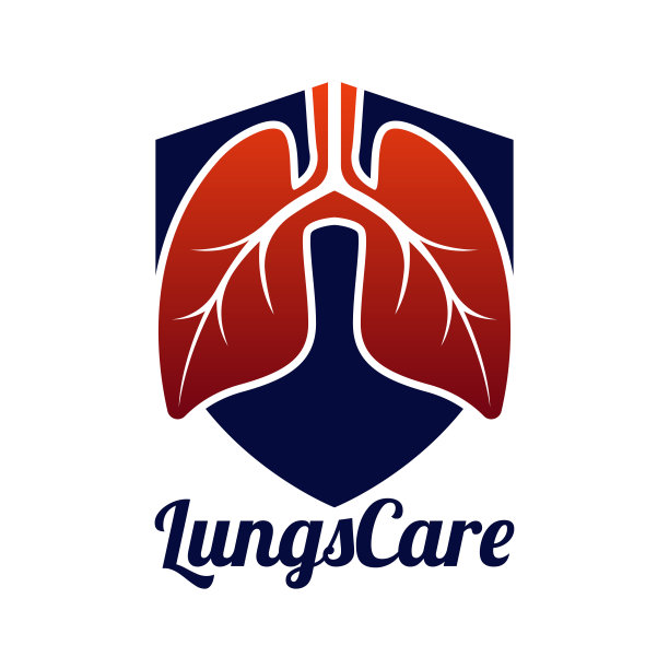 肺标志分离在白色背景上的肺部诊所。矢量图图片下载