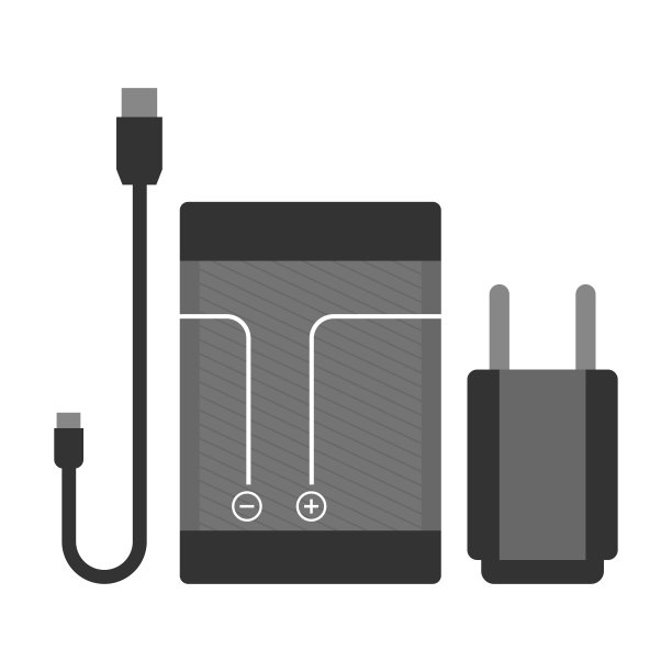 能源元件用蓄电池充电和碱性蓄电池供电蓄电池。矢量图图片下载