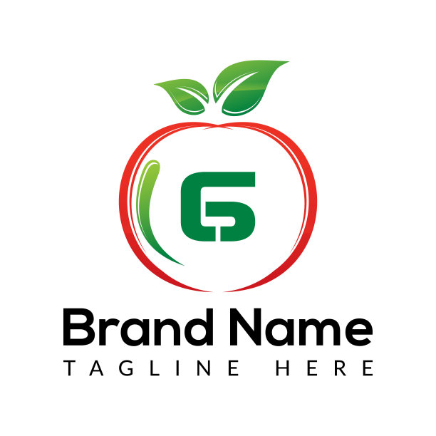 字母6上的苹果标志。苹果图标与logo概念图片下载