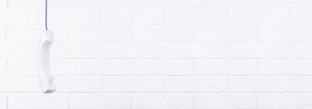 白色电话听筒，有复印空间图片下载