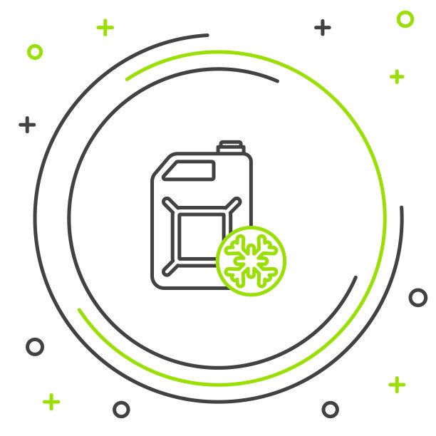 线路防冻剂罐图标隔离在白色背景上。汽车服务。汽车修理。彩色轮廓概念。向量图片下载