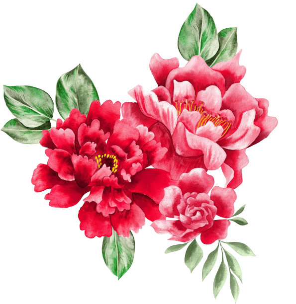 水彩画花束图片下载