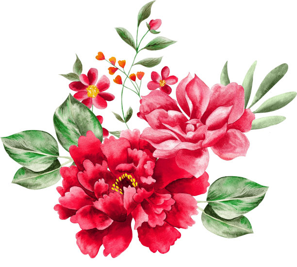 水彩画花束图片下载