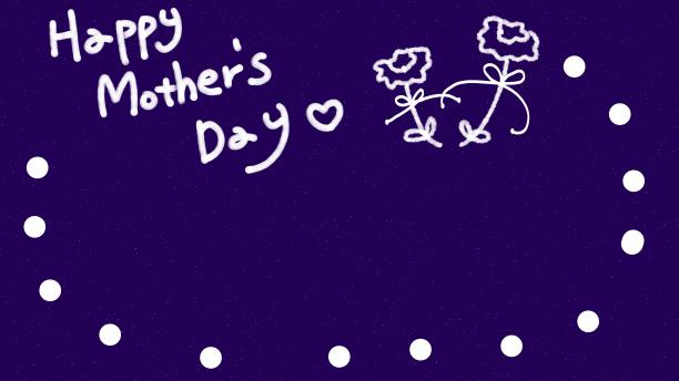 一个简单，酷，时尚的手绘贺卡与复制空间的母亲节。图片下载