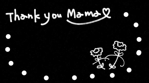 一个简单，酷，时尚的手绘贺卡与复制空间的母亲节。图片下载