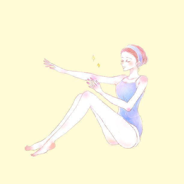 美丽的女人按摩她的手臂图片下载