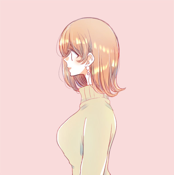 一个美丽女人的侧视图图片下载