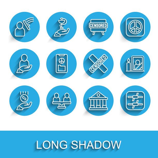 集线硬币在手上-最低工资，性别平等，警察殴打人类，法院大楼，铁丝网，和平，哀悼相框和审查邮票图标。向量图片下载