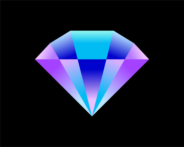 钻石宝石珠宝宝石水晶明亮的光色彩鲜艳闪亮抛光矢量设计插图图片下载