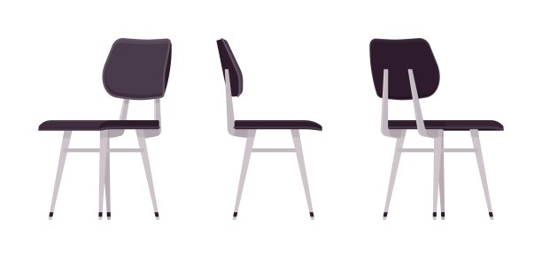 舒适的家庭休闲黑色椅子套装图片下载