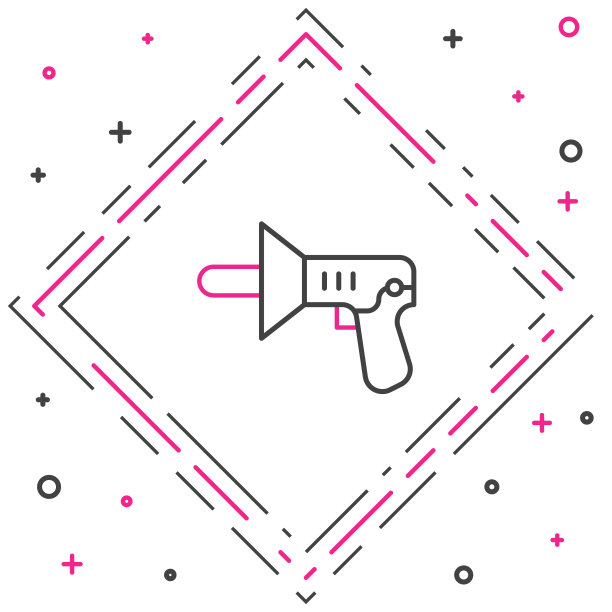 警用扩音器图标孤立在白色背景上。彩色轮廓概念。向量图片下载