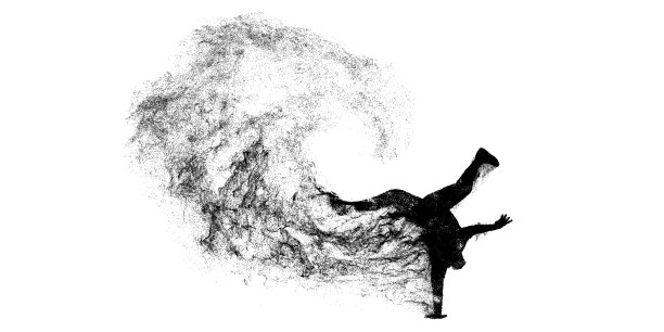 一个年轻的街舞舞者的抽象剪影，在白色背景上孤立的霹雳舞男子。矢量图图片下载