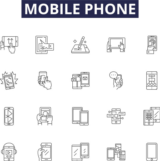 手机线路图标和手机标志图片下载