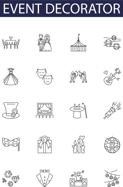 事件装饰行图标和标志图片下载